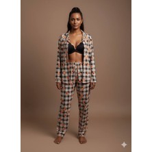 İnspira Kadın Teddy Bear Ayıcık Desenli Düğmeli Yakalı Pijama Takımı