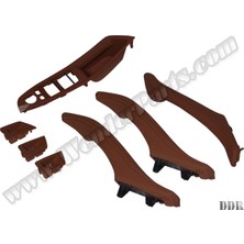 Rose Bmw F10+LCI  Kapı Tutamak Seti Ön&arka; Kahve-Kırmızı Deri Kaplamalı - - B A51417261833L7