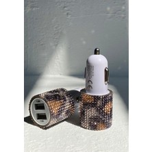 Fox Leopar Taşlı USB Şarj Çakmaklık