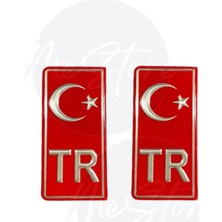 EFEAKS Tr Plaka Sticker 2'li Türkiye Plaka Yapışkanı