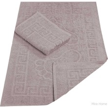 Femina Trendy 2 Li Banyo Ayak Havlusu %100 Pamuk 50X70 cm Menesch Mürdüm