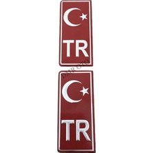Fox Tr Plaka Stıcker 2'li - Türkiye Plaka Stıcker - Türkiye Plakalık Stickeri - Alüminyum Tr Plaka 2'li