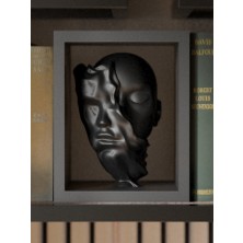 Linova Yarısı Parçalanmış Yüz Heykel Biblo Dekoratif Obje