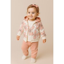 Aspo Baby Kids Kız Bebek/ ÇOCUK3LÜ Takım Hırka Pantolon Uzun Kollu Sweatshirt