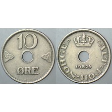 Banknoting Norveç 10 Öre 1924.