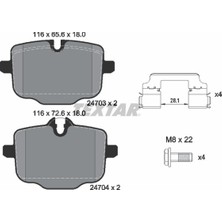 Rose Bmw F10  Fren Balatası Arka 535>550I 530/535D - TEX_2470301