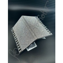 EFEAKS Gümüş Taşlı Siyah Baget Detaylı Ruhsat Kabı