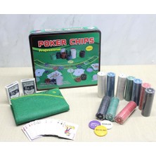 ZS Demir Metal Kutulu 500 Chip ve 2 Adet Iskambil Kağit Setine Sahip Poker Oyunu