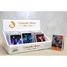 ZS Demir Hareketli Sulu Detaylı Kedi Figürlü El Aynası