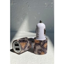 EFEAKS Leopar Taşlı USB Şarj Çakmaklık