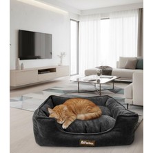 Patitex Özel Seri Kadife Yatak- Kedi Yatak- Köpek Yatak - Lux Yatak- Minderli Yatak - S ve M Beden
