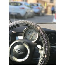 EFEAKS Full Taşlı Füme Renk 38*40 cm Direksiyon Kılıfı