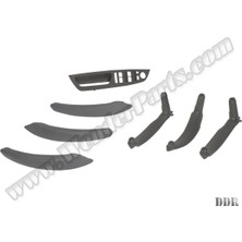 Rose Bmw X5:E70+LCI X6:E71  Kapı Tutamak Seti Ön&arka; Gri Deri Kaplamalı - - B A51416975795L7
