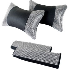 EFEAKS Pırlanta Taşlı Boyun Yastığı ve Emniyet Kemer Pedi