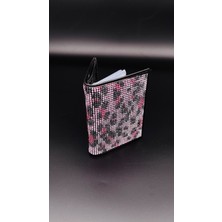 EFEAKS Taşlı Leopar Desen Kartlık Cüzdan