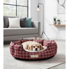 Patitex Oscar Ekoseli Sepet Koltuk- Köpek Yatak - Kedi Yatak- Kendinden Minderli -Yıkanabilir -