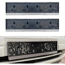 EFEAKS Kristal Tasli Eco Plakalik Plaka Altligi Gumus 2 Li