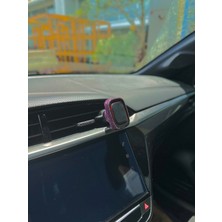 EFEAKS Taş Kaplamalı Mıknatıslı Araç Içi Telefon Tutucu Çift Kilit Sistemli