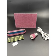 EFEAKS Pembe Taşlı Ruhsat,numaratör Şarj Set ( Kablo Hediyeli )
