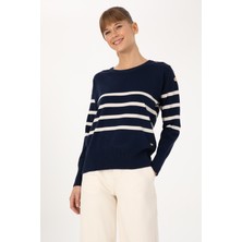 U.S. Polo Assn. Kadın Lacivert Bisiklet Yaka Kazak 50317548-VR033