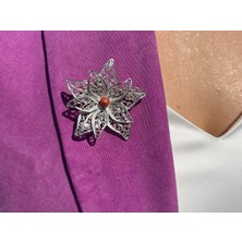 C7 Silver Italyan Mercanı Telkâri Zambak Broş