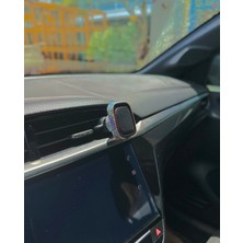 EFEAKS Taş Kaplamalı Mıknatıslı Araç Içi Telefon Tutucu Çift Kilit Sistemli