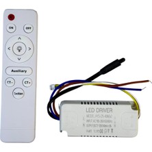 Powerr Led Aydınlatma 80 Watt (25-40)X2W Sabit Akım 3 Renk 2.4g Uzaktan Kumandalı LED Avize Driver Trafo 72-120V