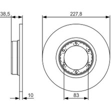 Bosch 0986479R65 - Ön Fren Aynası R12 -Toros R5 75/85 228×10X6DL