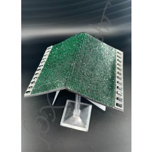 EFEAKS Yeşil Taşlı Siyah Baget Detaylı Ruhsat Kabı