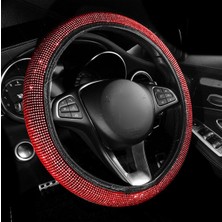 EFEAKS Kırmızı Taşlı Direksiyon Kılıfı Kadınlara Özel Şıklık!