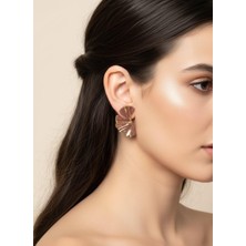 Toka Delisi Kadın Trend Modern Line Tarçın Renkli Küpe