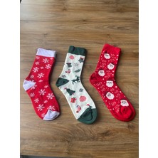 Nexa Doğaltaş 3.lü Noel Christmas Desenli Soket Çorap