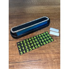 Fox Siyah Taşlı Gümüş Üst Detaylı Araç Içi Numaratör