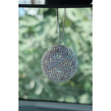 EFEAKS Janjan Taşlı Disco Topu Dikiz Aynası Süsü 5 cm Işıltılı Gösterişli Ayna Süsü