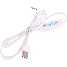 Powerr Led Aydınlatma 2 Amper 100 cm Fiş Üzerinden Dim Edilebilir Ucu Açık USB Li Beyaz Renk Erkek Güç Kablosu