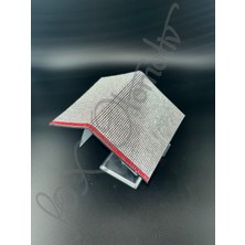 EFEAKS Taşlı Gümüş Ruhsat Kabı Kırmızı Detaylı