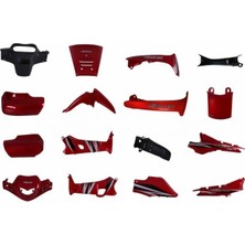 Falcon Magıc Kaporta Set (Far Stop Dahil) Kırmızı - Çelik Uyumlu