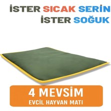 Oumo 4 Mevsim Kedi Köpek Minderi 60×40 Serinletici & Isı Yalıtımlı Kaymaz Taban Yıkanabilir Pet Yatağı