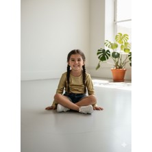 Dudese Kız Çocuk Metalik Altın Rengi Uzun Kollu Bluz