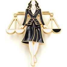 Royaleks Avukat Broş - Siyah