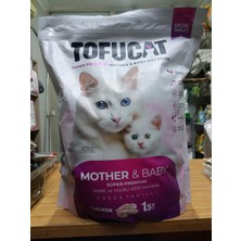 Tofucatdüşük Tahıllı Mother&babycat Tavuklu Yavru Kedi Maması 1.5 Kg+5 Adet 15 gr Kedi Ödül Krema