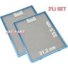ARC-PART Silverline 3170 X7 70 cm Davlumbaz Alüminyum Filtre 31,2X33,5 cm - 2'li Set