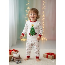 Selvira Baskılı Yılbaşı/noel Temalı Çocuk Pijama Takımı - Kışlık Pamuklu Takım
