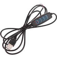 Powerr Led Aydınlatma 2 Amper 100 cm Fiş Üzerinden Dim Edilebilir Ucu Açık USB Li Siyah Renk Erkek Güç Kablosu