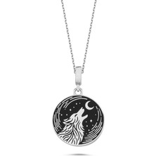 Silverize Mineli Bozkurt Gümüş Kolye RZ29