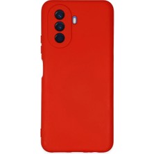 Huawei Nova Y70 Kılıf Nano Içi Kadife Silikon - Kırmızı