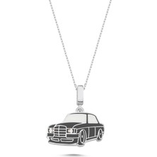 Silverize Siyah Mercedes Kolye RZ84