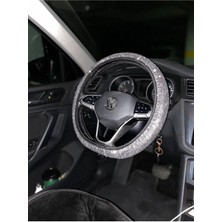 EFEAKS Full Gümüş Taşlı Direksiyon Kılıfı