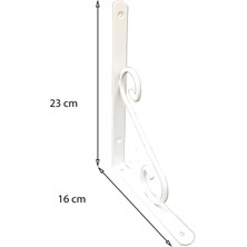 Bilfold Ferforje Raf Altı No:3 Beyaz