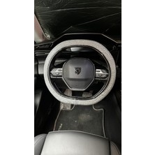 Fox Gümüş Taşlı Direksiyon Kılıfı Peugeot Direksiyonlarına Özel Tasarım